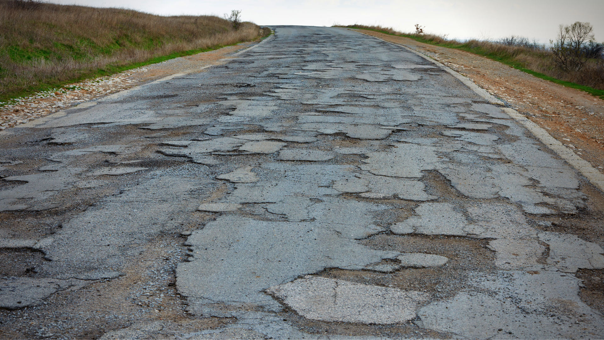 Damage to The Tarred Road